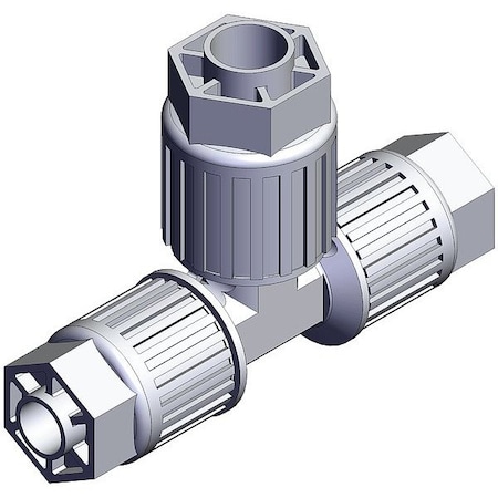Smc High Purity Fitting, Reducer, PFA, Tee LQ3T4A-R9