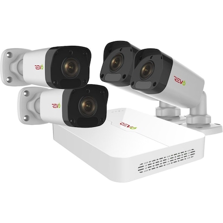 Revo America Ultra HD 4 Channel 1TB NVR Surveillance System with 4 x 2 Megapixel Cameras RU42B4E-1T