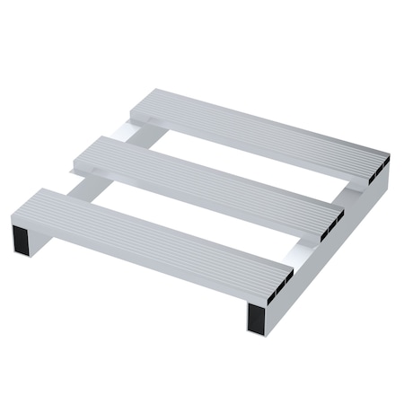 Vestil Aluminum Half Skid, 24 in L, 24 in W, 3.75 H SKID-2424-A