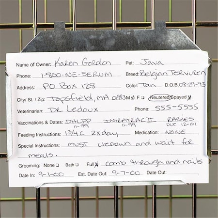 Pamperedpets ProSelect Metal ID Card Holders 4x6 In PA16144