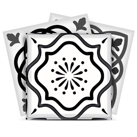 Homeroots 5" x 5" Shades of Grey Mosaic Peel and Stick Removable Tiles 400475