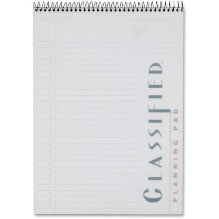 Tops Products CLASSIFIED COLORS NOTEBOOK W/WHITE COVER, LGL RULE, LTR, ORCHID, 70 SHEETS 99710