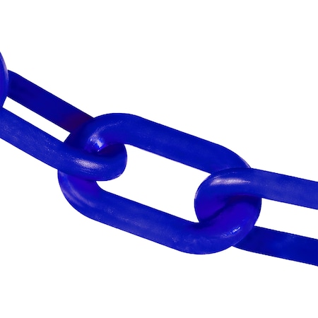 Mr. Chain 4" x 25' Traffic Blue Plastic Safety Chain 40026-25