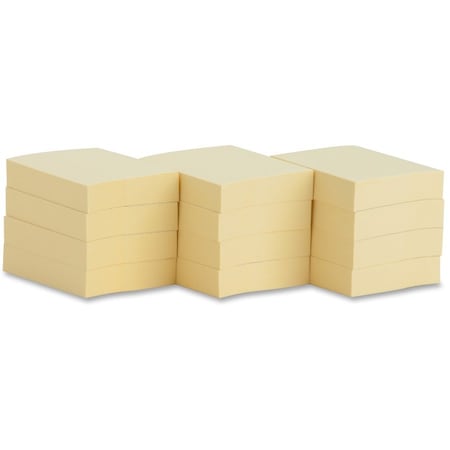 Business Source NOTES, ADHSIVE, 1.5X2, 12PK, YW, PK12 BSN36610