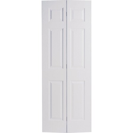Masonite 36'' Wx79'' H Textured Hardboard Primed Wht 6-Panel 2-Door Bifold Door 3/0 6PTEX BF