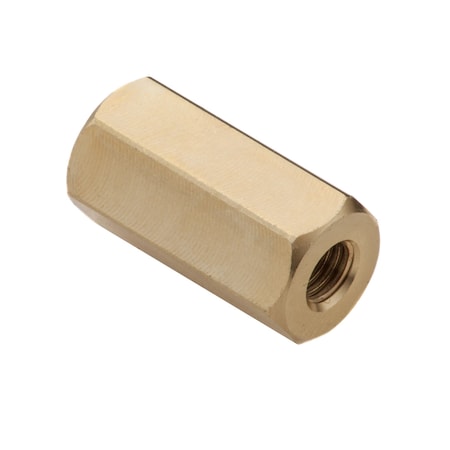 Ampg Coupling Nut, 3/4" L, No 10-32 Size, Brass NUT6091032