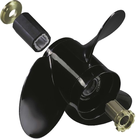 Michigan 10.5 in. x 11 Aluminum Vortex 3 Blade Boat Propeller Wheel, 20-35HP Engine, Right Hand Rotation M4W-992503