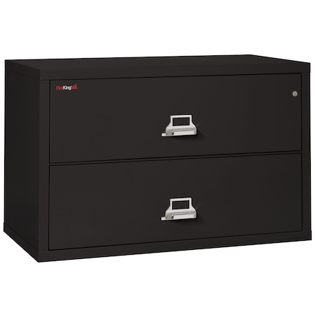 Fireking 38-15/16" W 2 Drawer Fire-Resistant Lateral File Cabinet, Black, Letter/Legal 2-4422-CBL