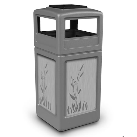 Commercial Zone Products 42-gallon w/ CATTAILS Panels, Ashtray-Lid, Nuthatch 7330967K