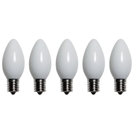 Santas Forest LED Filament Retro Replacement Bulb, Opaque, C9, White 25981
