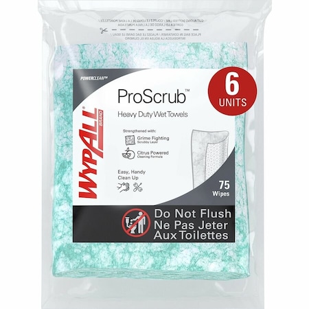 Wypall Wypall Waterless Industrial Cleaning Wipes (91367), Heavy Duty Moist Wipers 91367