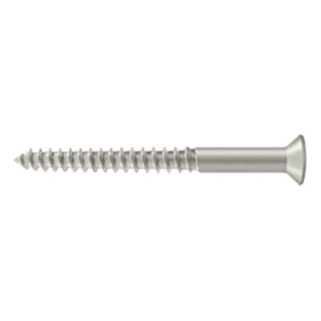 Dendesigns 2.5 in. Wood Screw No. 12, Satin Nickel - Solid Brass DE569669