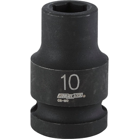Channellock 1/2'' Drive 10 mm 6-Point Shallow Metric Impact Socket 302881