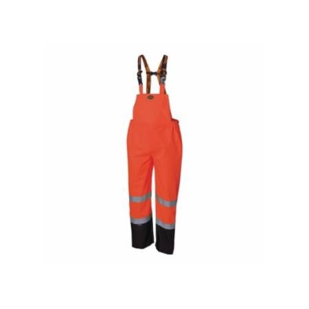 Pioneer 5404AU/5405AU HV 300D Ripstop Waterproof Safety Bib Pant, Medium, Orange 852-V1200451U-M