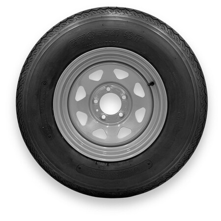 Rubbermaster - Steel Master G78-14 (ST215/75D14) 6 Ply 5 On 4.5 Bolt, Silver Wheel Assemblies 599235SIL