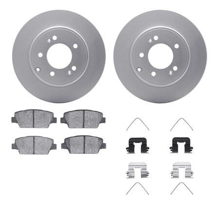 Dynamic Friction Co DFC GEOSPEC Coated Rotors with 5000 Brake Pads - Ceramic and Hardware 4512-21079