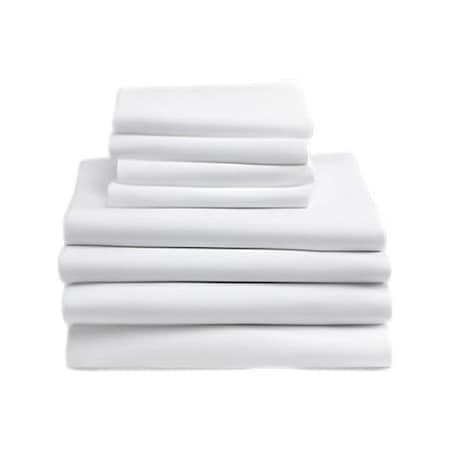 R & R Textile Flat Sheet, 90 in L, White INT-100494