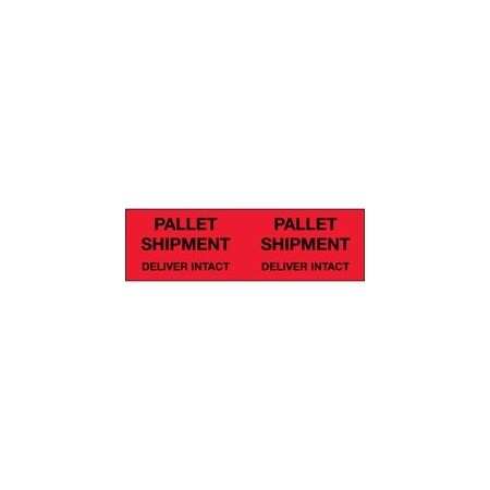 Bubblefast 3 x 10'' - ''Pallet Shipment - Deliver Intact'' Fluorescent Red Labels BFDL1330
