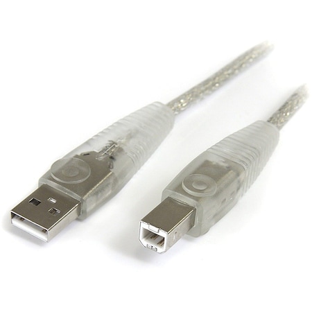 Startech.Com 15 FT TRANSPARENT USB 2.0 CABLE - A TO B USB2HAB15T