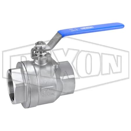 Dixon Ball Valve, 2-1/2 in Nominal, FNPT End Style, Full Port, RPTFE Seat/Joint Gasket/Thrust Washer Softg SSBV250