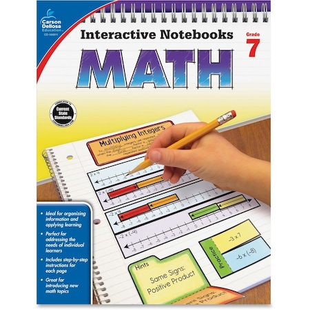 Carson Dellosa Interactive Notebooks: Math Resource Book, Grade 7 104911