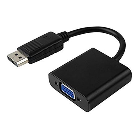 Nextgen 8 in.Displayport to VGA Adapter DP Male to VGA Female - Black NE328007