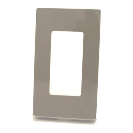 Leviton Decora Wallplate, Screwless, Standard Size, Gang 1, Gray 80301-SGY