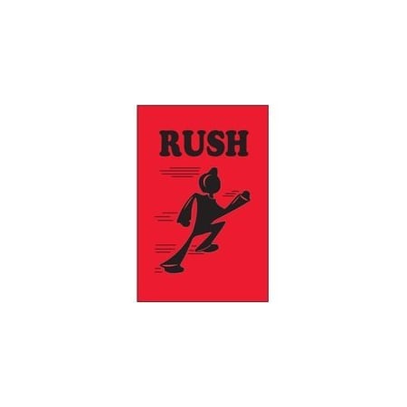 Bubblefast 2 x 3'' - ''Rush'' Fluorescent Red Labels BFDL1690