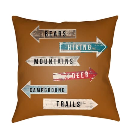Artistic Weavers Lodge Cabin Compass Poly Filled Pillow - 26 x 26 in. LGCB2071-2626