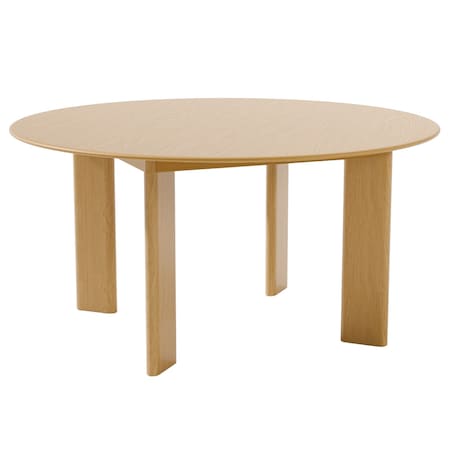 Homeroots 59" Natural Solid Wood Round Top Dining Table 712865