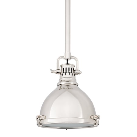 Hudson Valley Lighting Pelham 1 Light Pendant 8 In. Polished Nickel 2210-PN