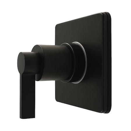 Kingston Brass Single-Handle Six-Way Diverter Valve with Square Trim Kit, Matte Black KS4040NDL