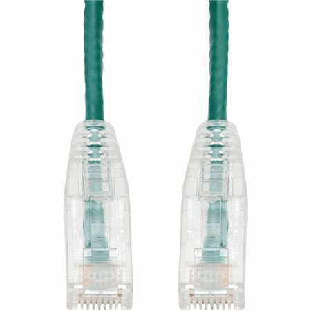 Add-On 6IN RJ-45 MALE TO RJ-45 MALE CAT6 STRAIGHT GREEN SLIM UTP COPPER PVC P ADD-0-5FSLCAT6-GN