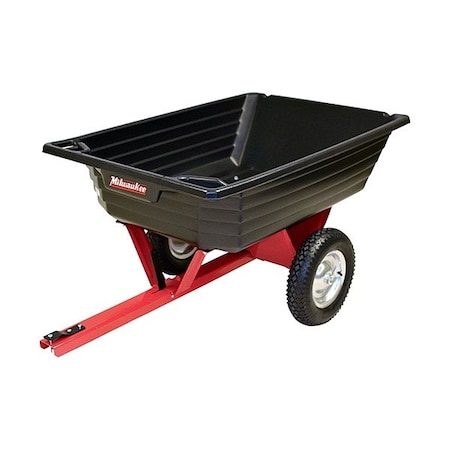 Milwaukee Hand Trucks Dump Cart, Black, Poly, 10 cu ft LCP1000M