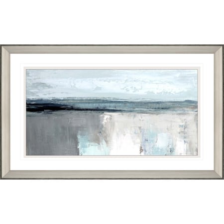 Homeroots Moody Coast I Silver Framed Print Wall Art 525733