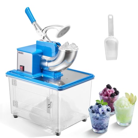 Vevor Commercial Ice Crusher 661LBS/H Electric Snow Cone Maker Shaved Ice Blue WF-A108P