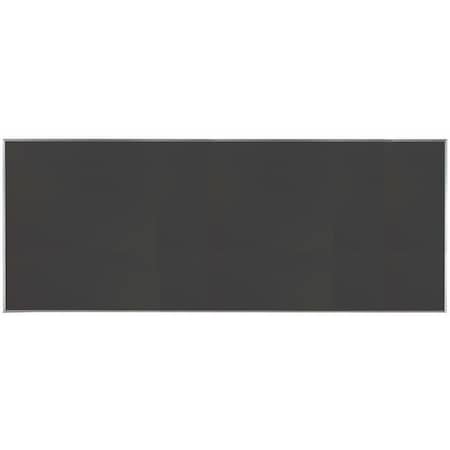 Aarco Designer ''Black'' Fabric Bulletin Board w/ a Clear Satin Anodized Aluminum Frame, 48''Hx120''W DF48120028