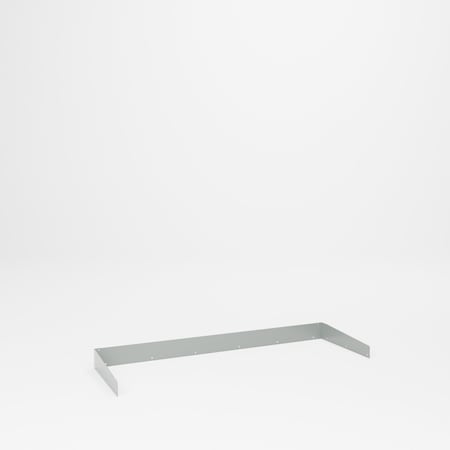 Pucel Side & Back Stop, 72 in L x 5 in H x 24 in D, Gray 2472