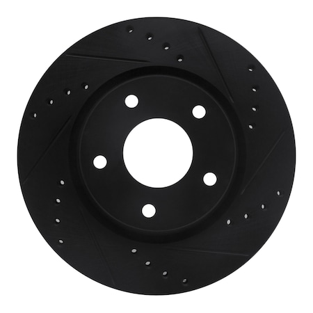 Dynamic Friction Co DFC Brake Rotor - Drilled and Slotted - Black 633-67064R
