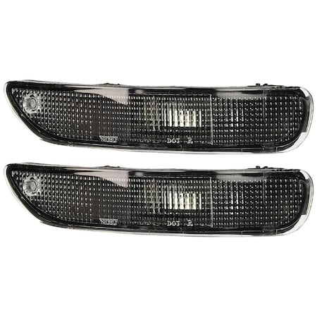 Overtime 1993 - 1997 Toyota Corolla Bumper Lights - Black OV1187886