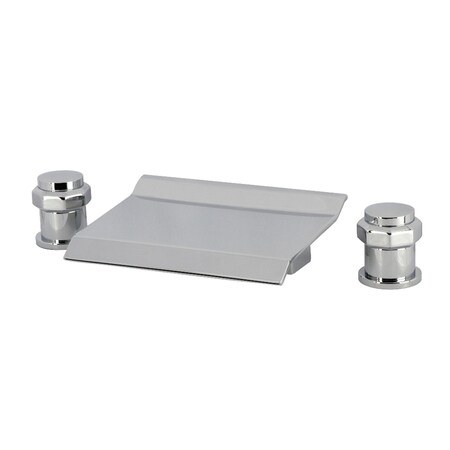 Kingston Brass Two-Handle Deck Mount Waterfall Roman Tub Faucet, Polished Chrome LS2241AR