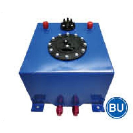 Bous Performance 2.5 gal Blue Aluminium Fuel Cell with Sender, 10 x 8.5 x 8.5 in. F51001BU