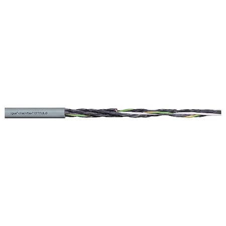 Chainflex Control Cable, 5 C, Gray, PUR, 1,000 V, Order by the Foot CF77-UL-10-05
