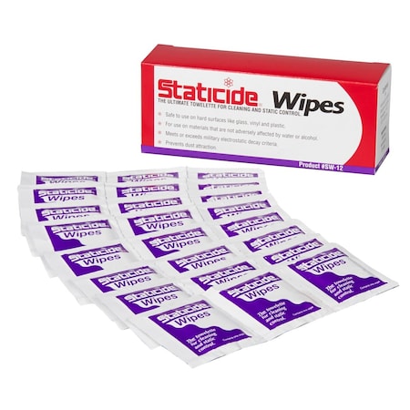 Acl Staticide Anti-Static Wipes 5" x 8", 24PK SW12