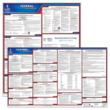 Jj Keller Labor Law Poster, 40" H, Spanish 44034