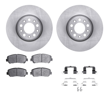 Dynamic Friction Co DFC Brake Rotor with 5000 Brake Pads and Hardware Kit 6512-39162