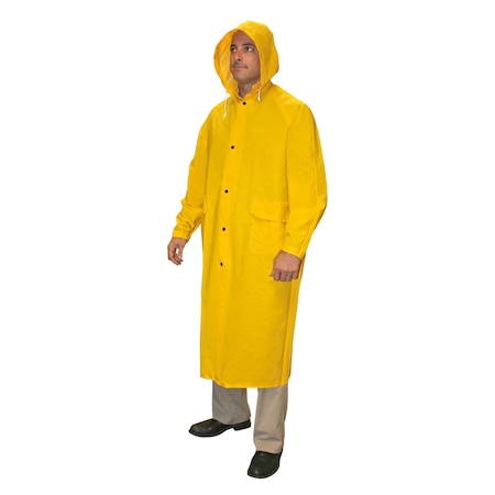 Stormfront Rain Coat, 2 Pieces, Yellow, 49 in Length RC35Y2XL