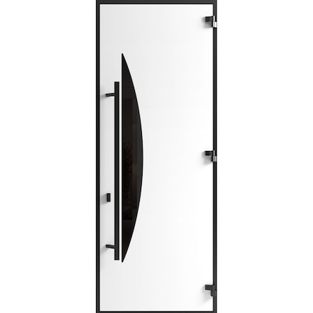 Vdomdoors Front Exterior Prehung Steel Door Ronex1077 Teak 96 Entry Metal Modern Painted W36xH96 Left hand RONEX1077EXD-OAK-W36xH96-LH-I
