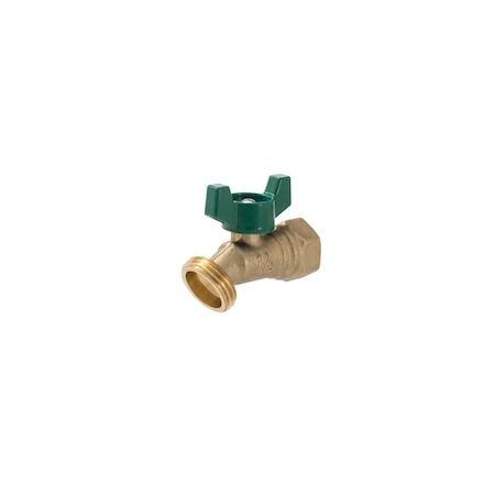 Proline Series Brass 1/2-in FIP x 3/4-in MHT 1/4 Turn No Kink Hose Bibb - Lead-Free 102-453NL