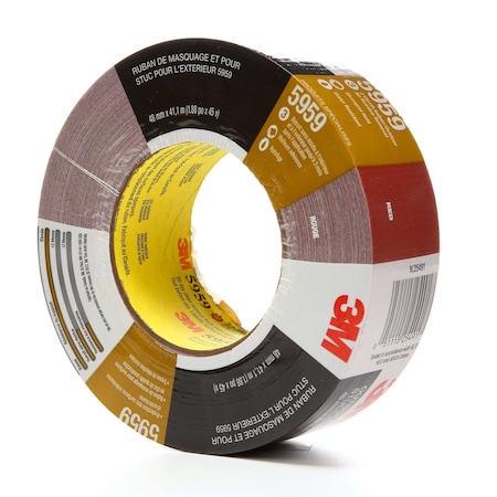 3M Painter's Tape, 48 mm W x 41 1/10 m L, 12 mil Thick, Red, Rubber Adhesive 5959